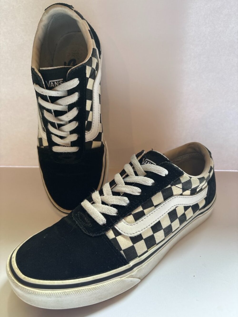 Vans Old Skool Checkerboard Black White Sneakers Women's 7.5 Skater